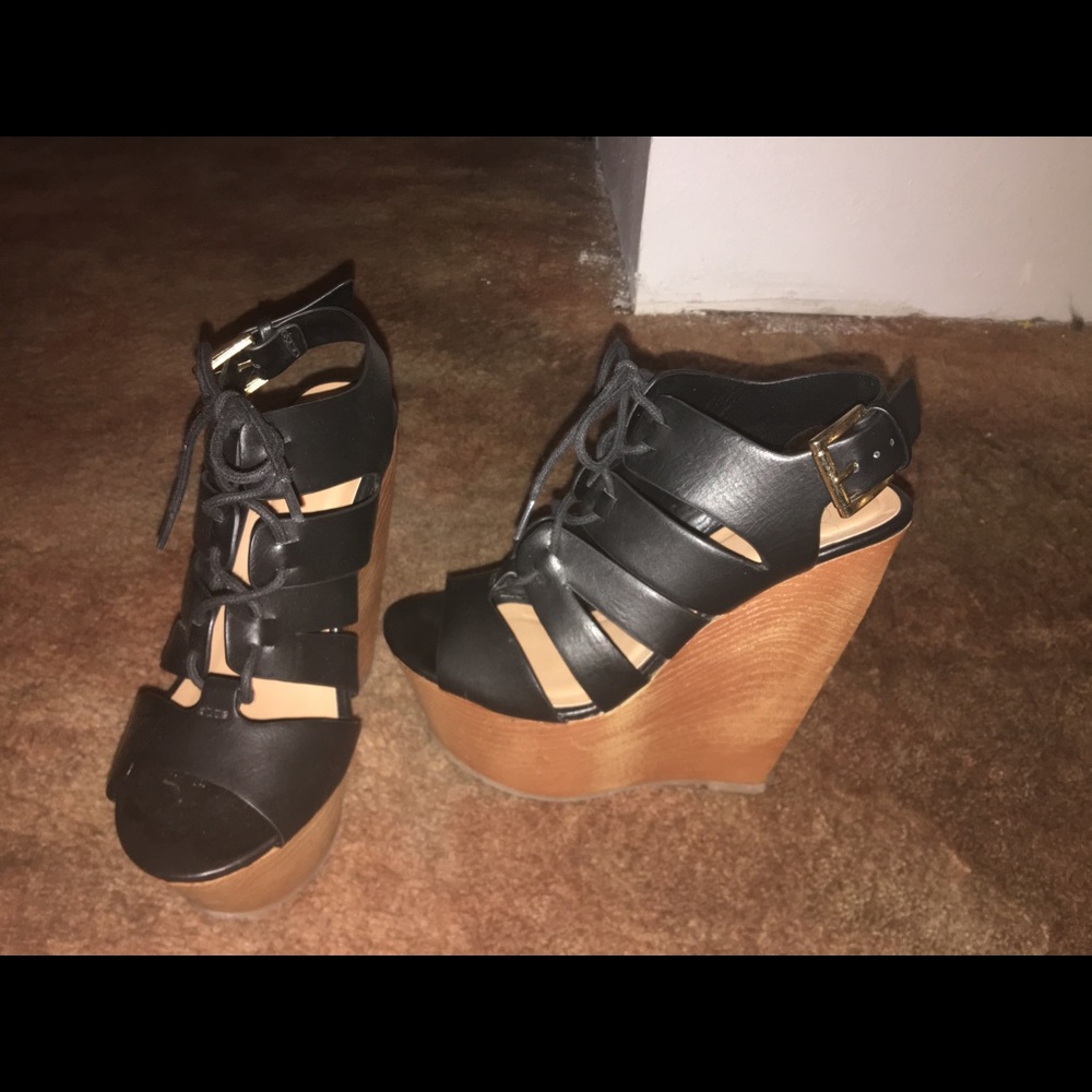 Lace up Brand D Wedge Heels size 5 1/2